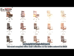 Современный 360 вращающийся черный кожаный стул для офисной мебели