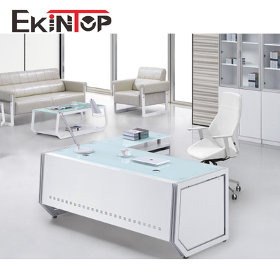 Стол современного офиса Ekintop стеклянный прочный для OEM Работа в офисе